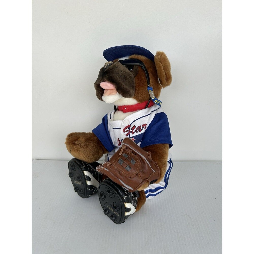 Vintage Build A Bear Boxer Dog Baseball Uniform All Star Plush Champ 18”